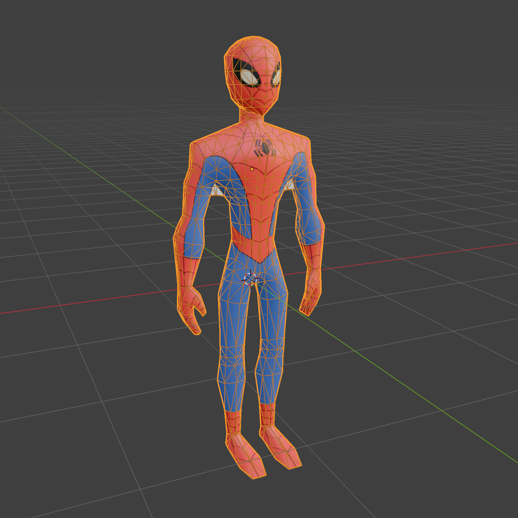 A 3D model of Spider-Man